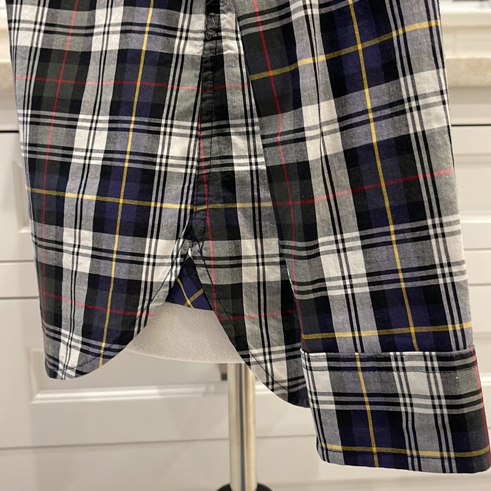 J. Crew Perfect navy tartan plaid shirt - Picture 7 of 12